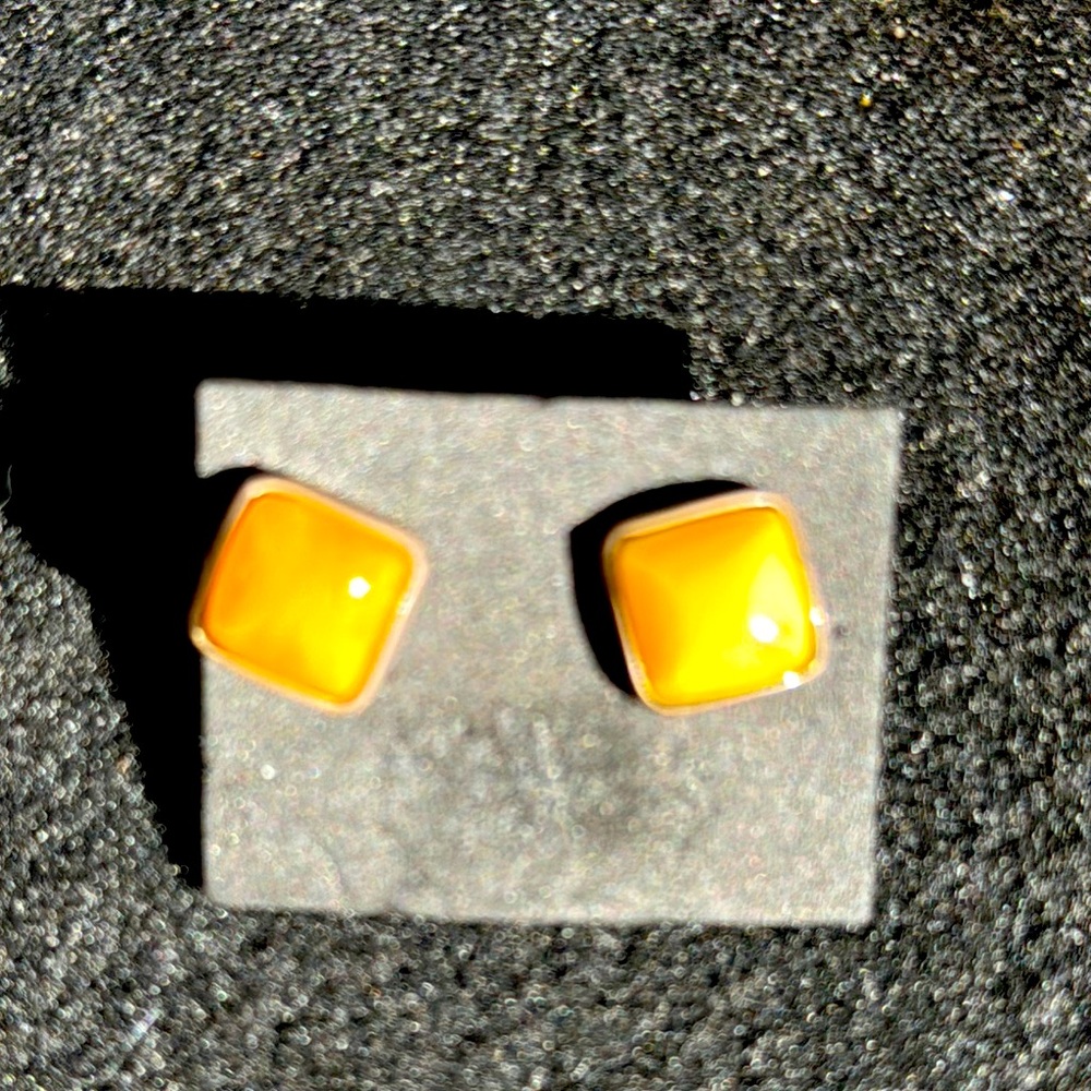 Butterscotch Amber Stud Earrings